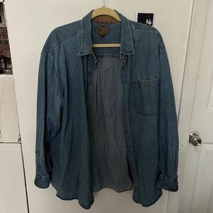 Faded Glory oversized long denim jacket